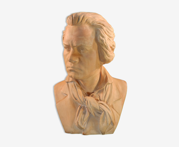 Buste en terre cuite de Beethoven signé R.d'arly paris