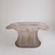 Vintage Oval Bamboo and Rattan Dining Table Base, France 1980's