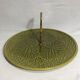 Cheese platter gien france ceramic with handle brass