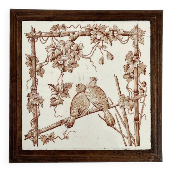 Dessous de plat terre de fer oiseaux «&nbsp;Le Favori&nbsp;» Longwy