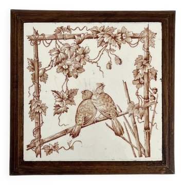 Ironstone bird trivet “Le Favori” Longwy