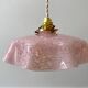Walking suspension in Clichy glass speckled pink bobon years 20-30