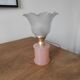 Lampe en verre rose