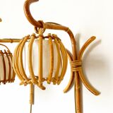 Lot de 2 appliques en rotin