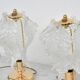Set of 2 Murano glass table lamps transparent leaves