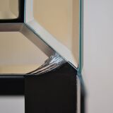 table de chevet miroirs biseautés style hollywood regency