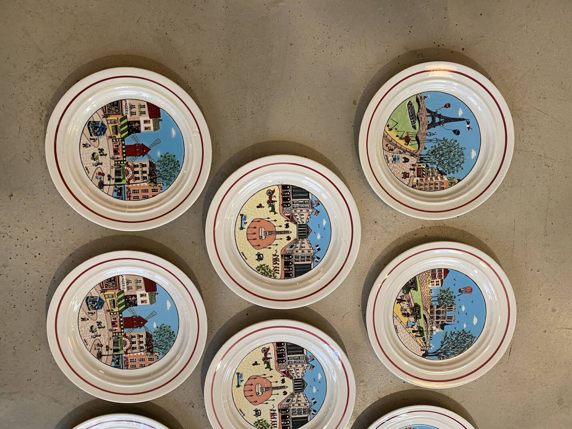 Set of plates Le Fouquet's Italy San Marciano Graffin