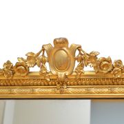 Miroir de cheminée victorien doré