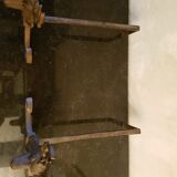 Pair of deer head andirons