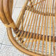 Vintage shell rattan armchair
