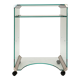 Glass side desk Galotti & Radice Italy 1980