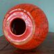 Art Deco HAK Herman Kähler Pottery Lamp, c.1930s Orange Globe with Brass Details