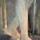 Original French figurative painting from the 70s signed Marais