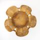 60s Italian design flower coffee table in rattan and glass marquetry