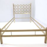 Postmodern Sculptural Brass Single Bed by Luciano Frigerio, Italy