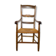 Antique oak armchair with cane seat 19th century