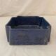 Square flat in blue glazed stoneware