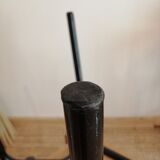 Series of 4 wooden and metal school chairs