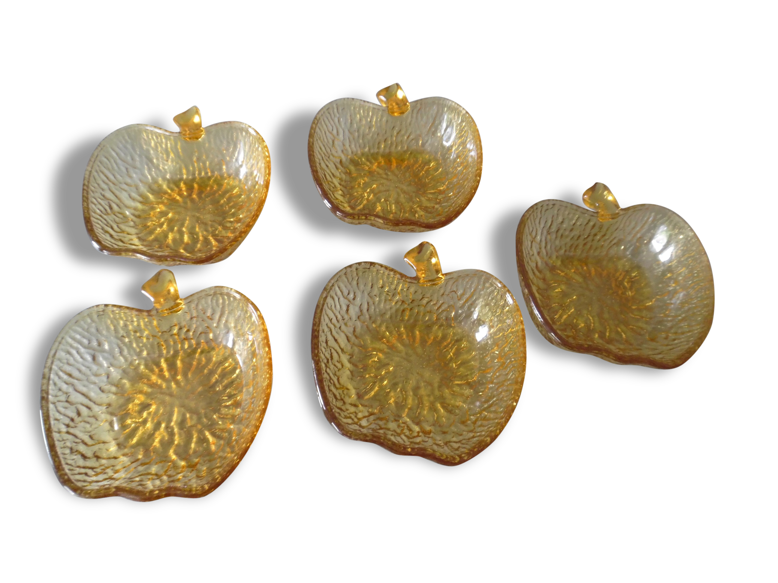 Amber vintage Apple cups