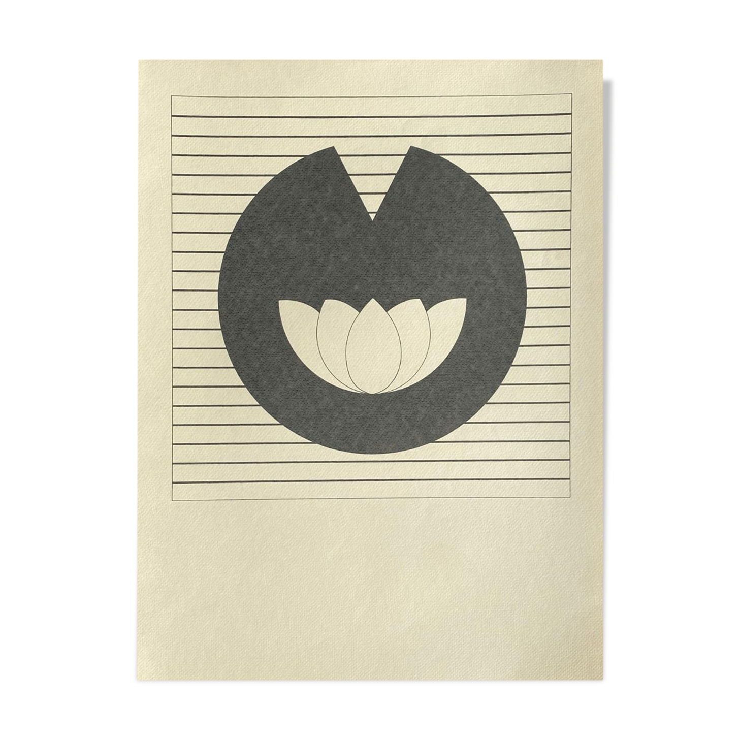 Water lily Grey screen printing 1981