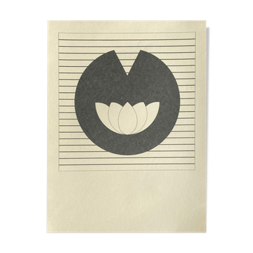 Water lily Grey screen printing 1981