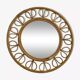 1950s round mirror in bamboo and rattan