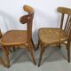 Lot de 4 chaise de bistrot en bois vintage