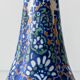 Antique Art Deco Gouda Pottery Table Lamp, c. 1910-35, New Ochre Linen Shade