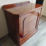 Beautiful small antique buffet in polished walnut.