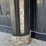 Cheminée en marbre noir de Belgique et gris des Ardennes, XVIIIème siècle