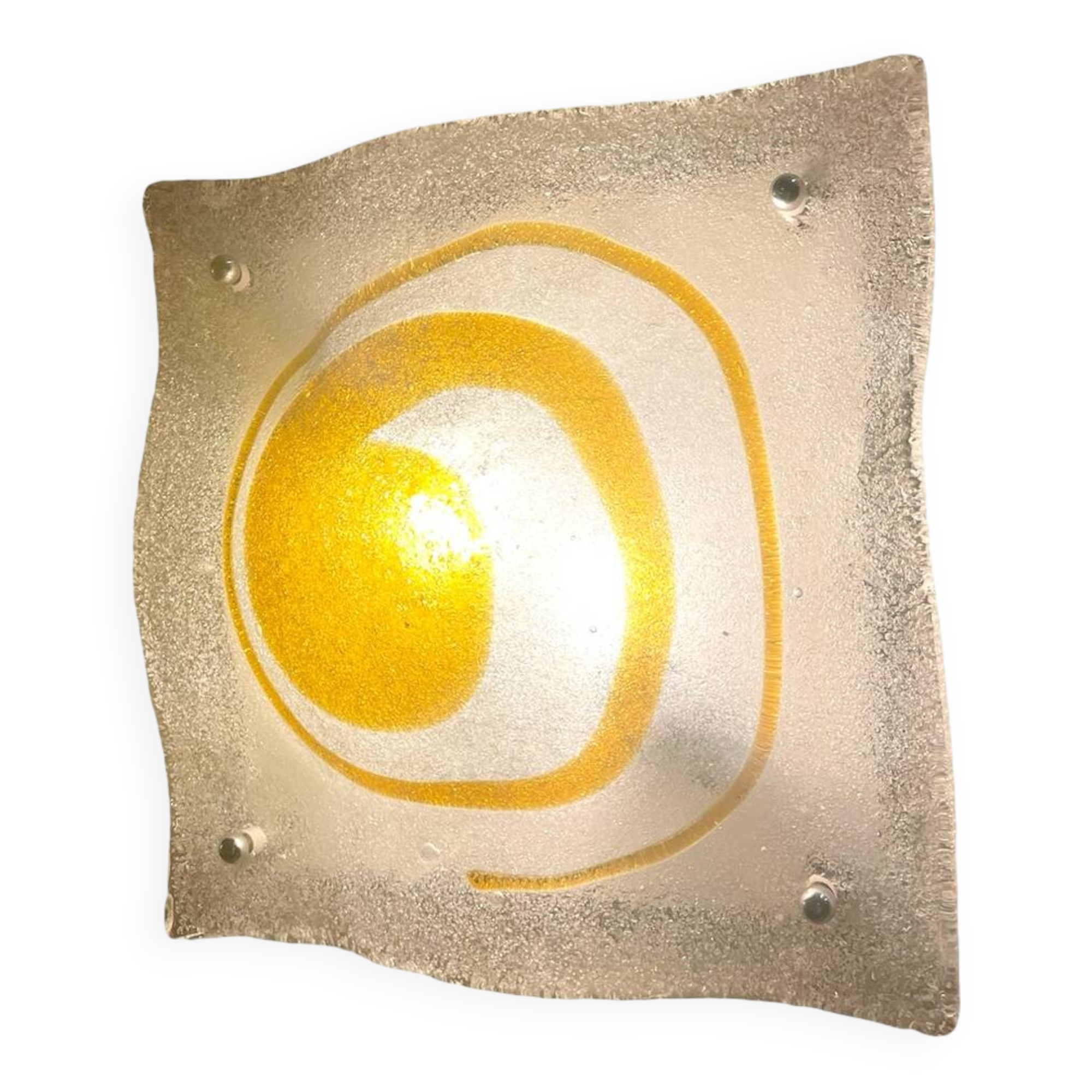 Mazzega two-tone Murano glass wall lamp, Italy 1970