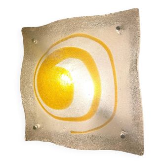 Mazzega two-tone Murano glass wall lamp, Italy 1970