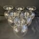 6 old tasting balloon glasses (cognac/armagnac) - light blown crystal