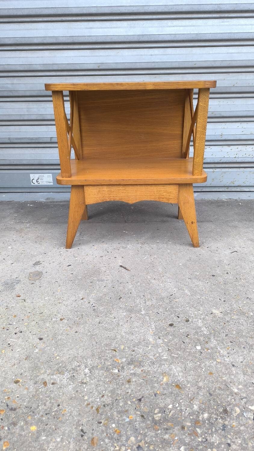 1960s compass foot bedside table