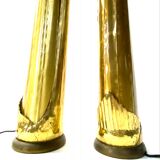 Pair of lampposts "Canna di Bambù" created by G&C studio and Disegno Rome, Italy, 1970