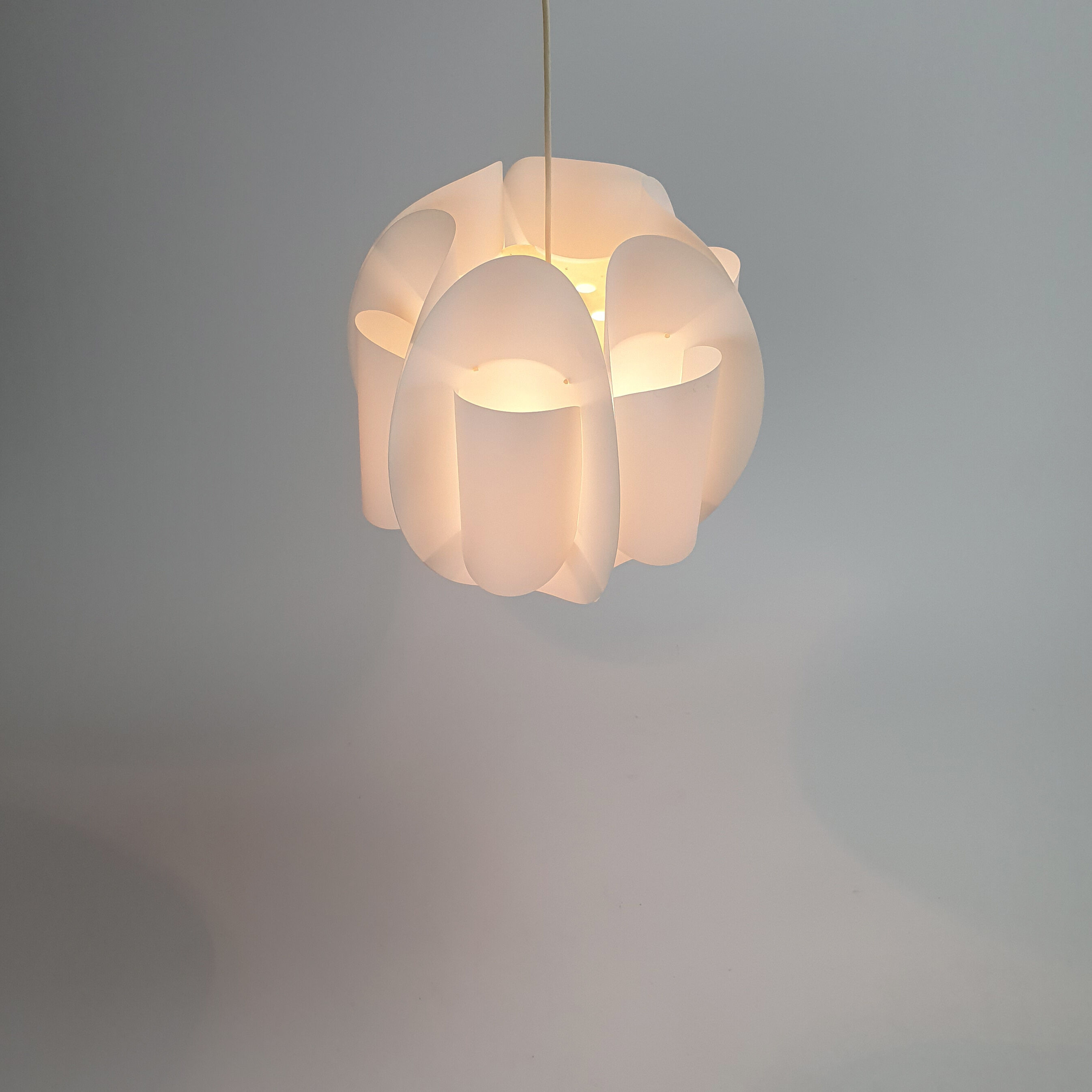 Danish plastic maxi circle pendant, 1960s
