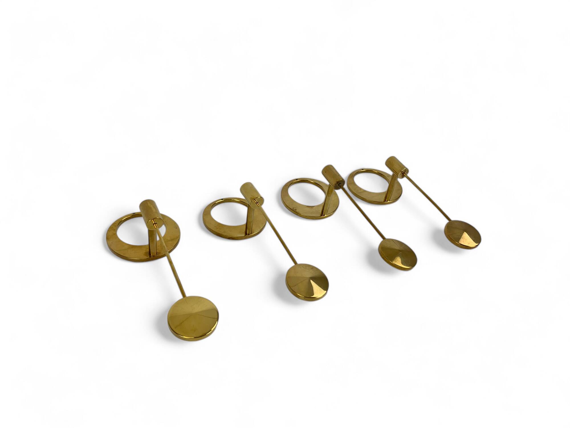 Pair of Scandinavian brass wall candlesticks by Arthur Pe, Kolbäck, Sweden