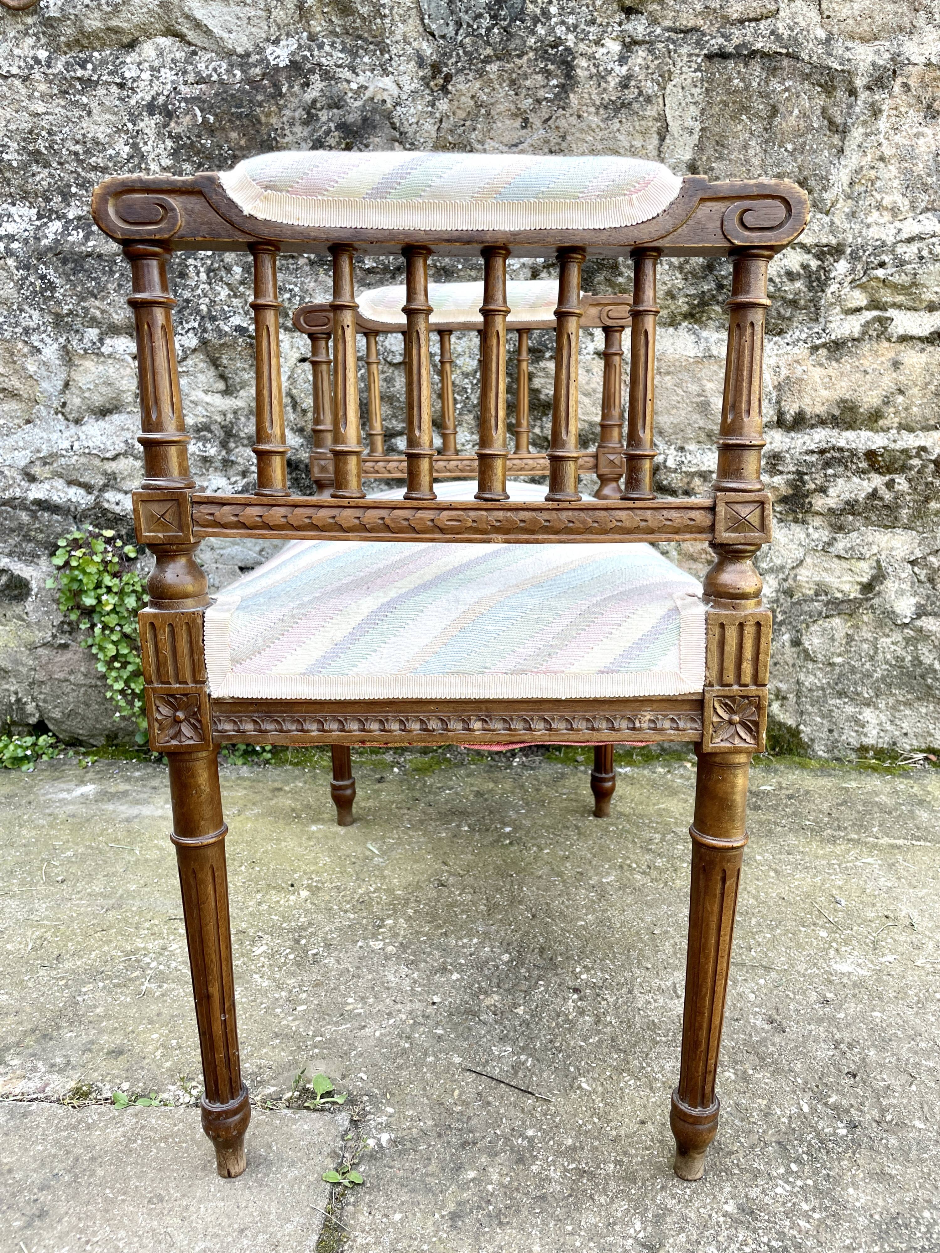 Louis XVI piano bench