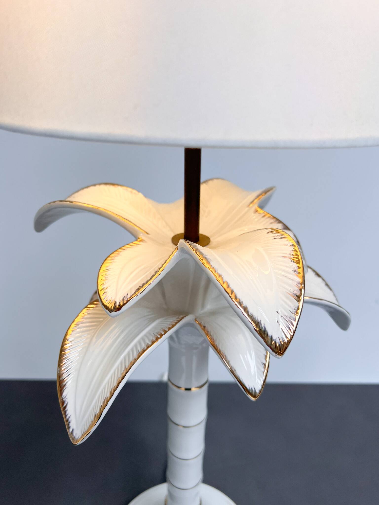 Palm tree lamp attributed to Tommaso Barbi, 1970s