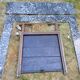 Grey marble fireplace
