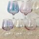 12 verres à pied colorés