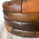Patchwork leather pouf from the 70s and 80s