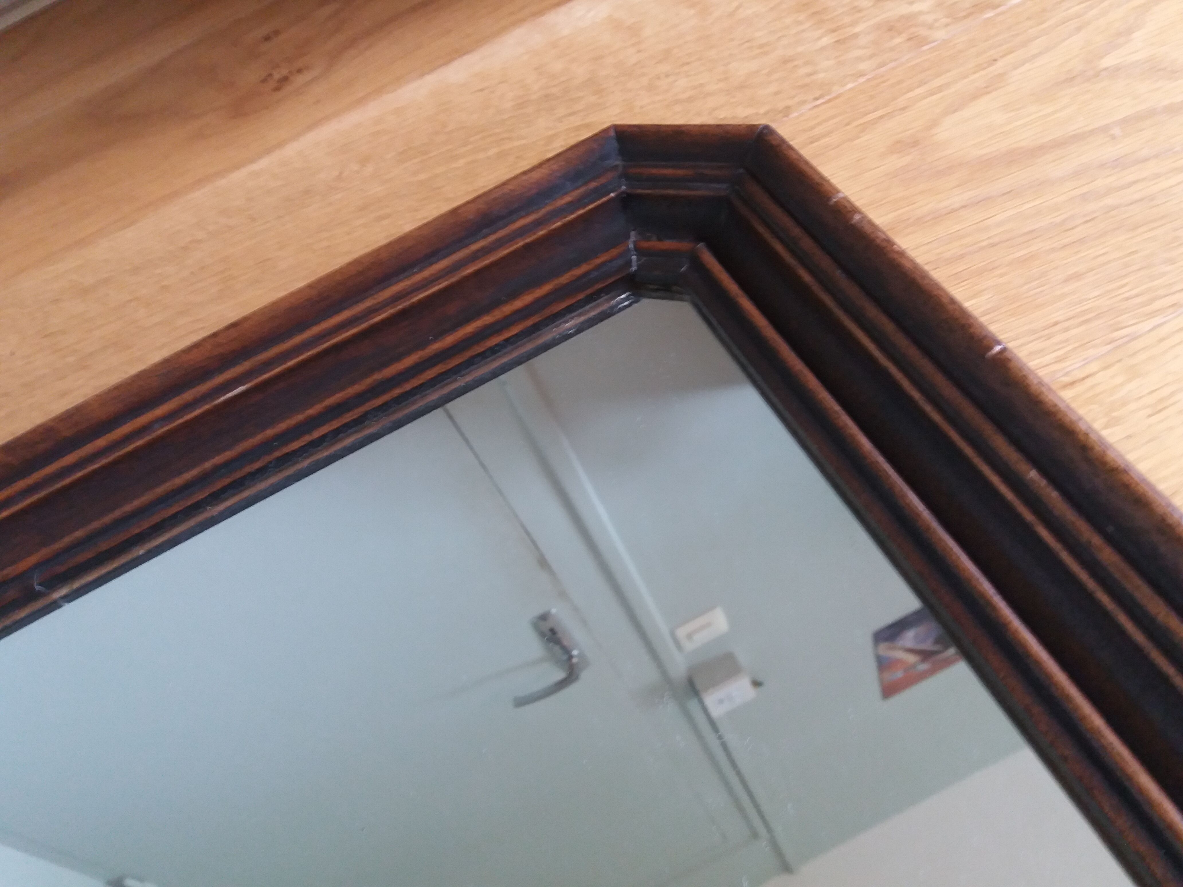 Art Deco mirror molded wood 69 x 49