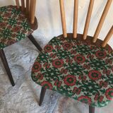 Set of 4 chairs inn 1960's bars and feet compass