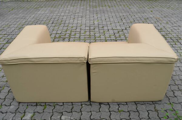 Canapé en cuir Modular Lübke Quattro Q System
