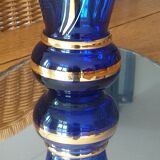 Blue and gold boom vase