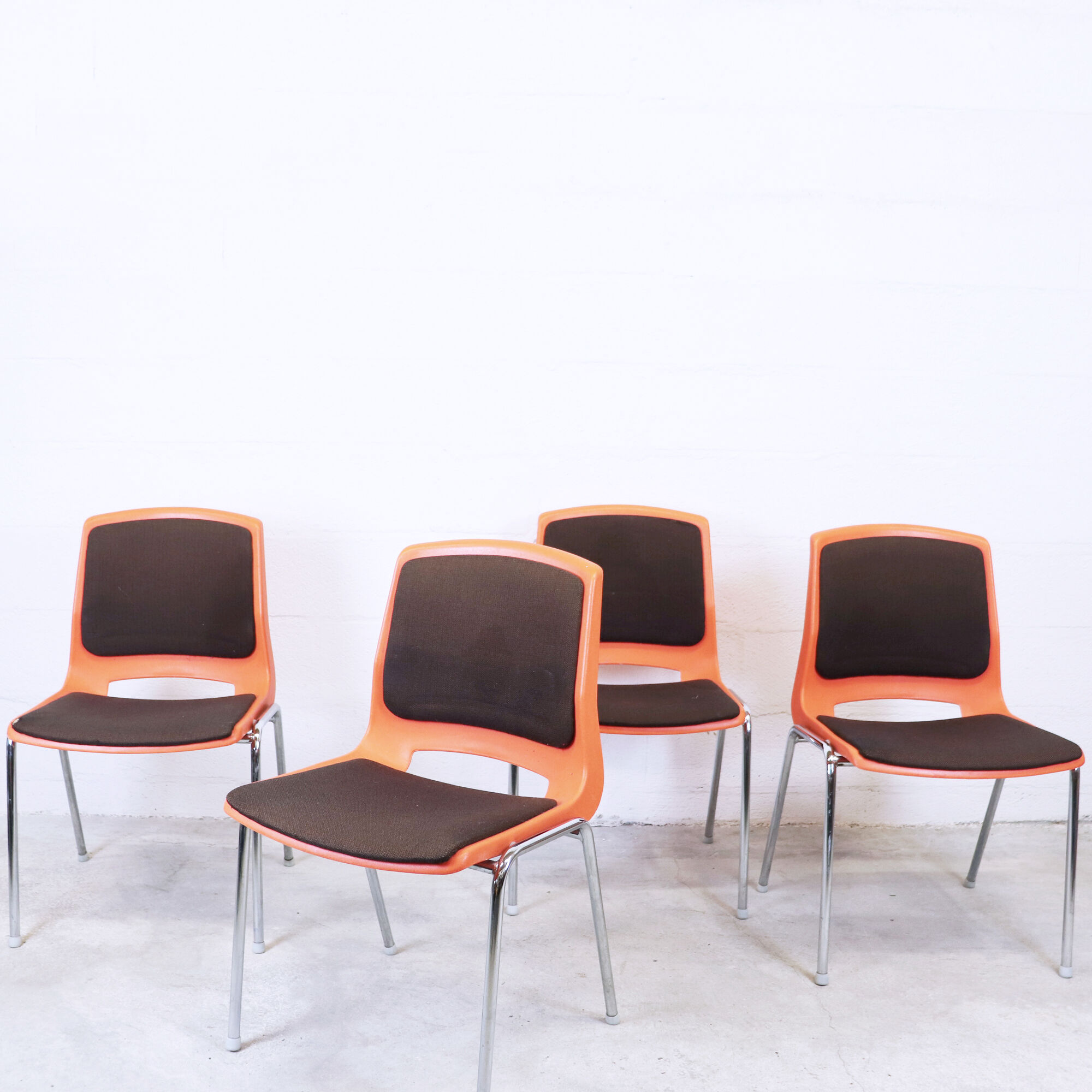 Set of 4 chairs Stål og stil, Norway, 1970