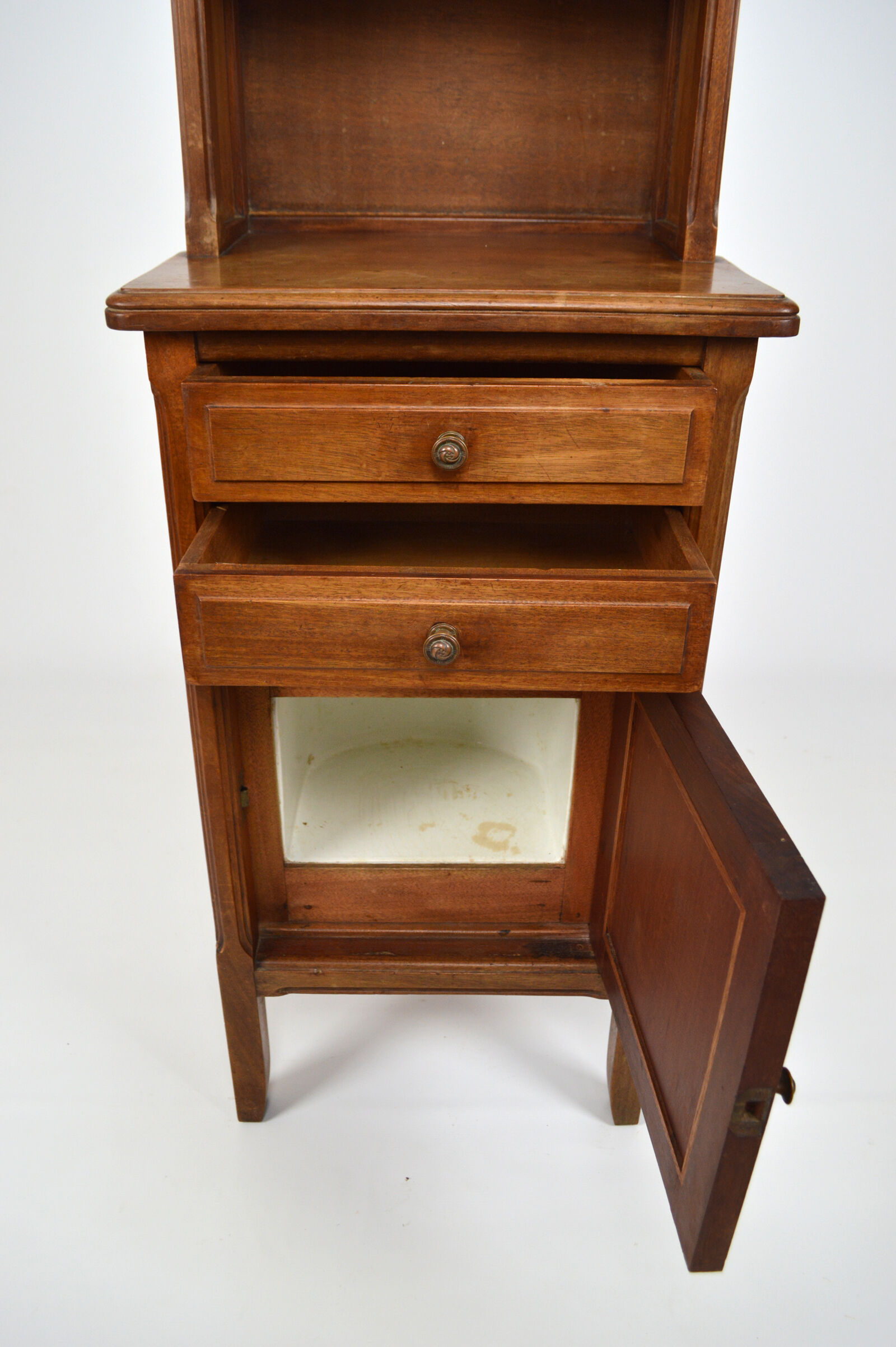 Art nouveau bedside by Mathieu Gallerey in mahogany, circa 1920