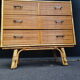 Commode en rotin, années 50