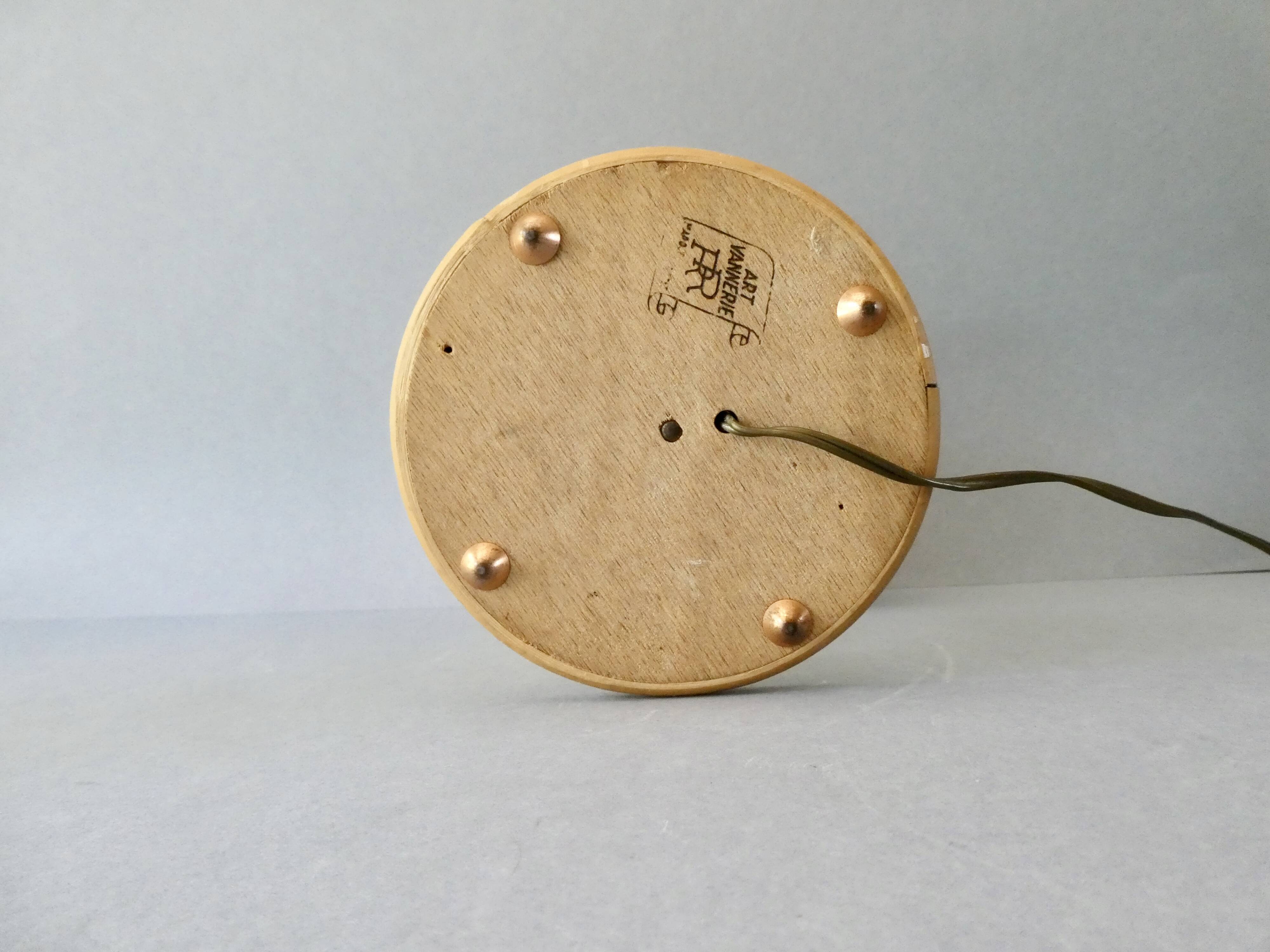 Rattan lamp Art Vannerie France, 70s